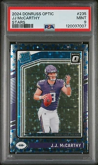 2024 Panini Donruss Optic 235 Jj Mccarthy Stars PSA 9