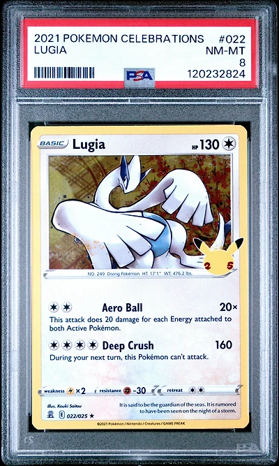 2021 Pokemon Celebrations 022 Lugia PSA
