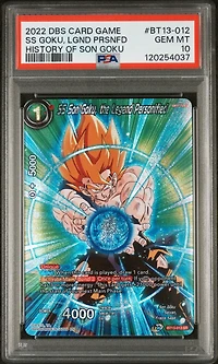 2022 Dragon Ball Super Card Game Theme Selection History Of Son Goku Bt13-012 Ss Son Goku, The Legend Personified PSA 10