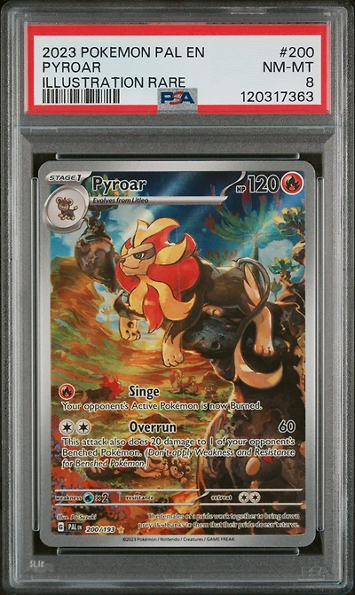 2023 Pokemon Pal En-paldea Evolved 200 Pyroar Illustration Rare PSA 8