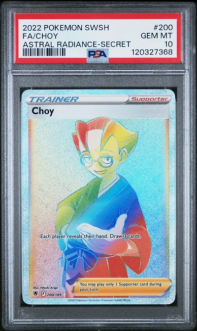 2022 Pokemon Sword & Shield Astral Radiance 200 Full Art/choy Secret PSA 10