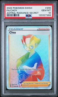 2022 Pokemon Sword & Shield Astral Radiance 200 Full Art/choy Secret PSA 10