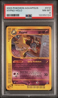2003 Pokemon Aquapolis H12 Hypno-holo PSA 8