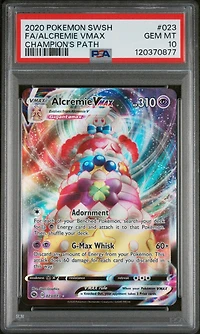2020 Pokemon Sword & Shield Champion's Path 023 Full Art/alcremie Vmax PSA