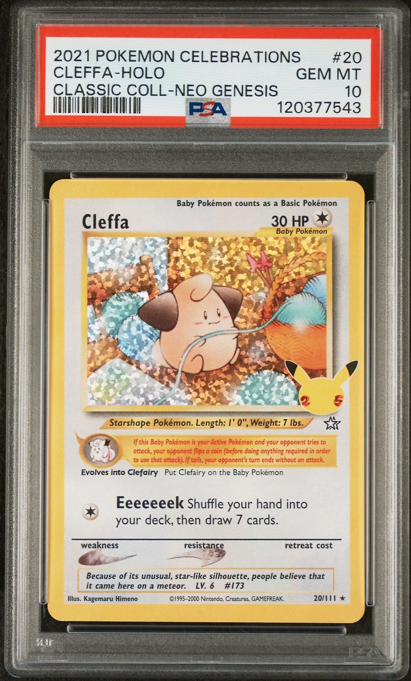 2021 Pokemon Celebrations Classic Collection 20 Cleffa-holo PSA
