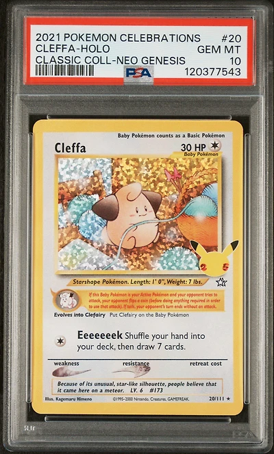 2021 Pokemon Celebrations Classic Collection 20 Cleffa-holo PSA