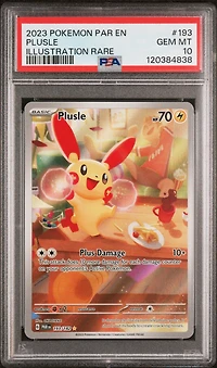 2023 Pokemon Par En-paradox Rift 193 Plusle Illustration Rare PSA 10
