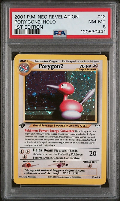 2001 Pokemon Neo Revelation 1st Edition 12 Porygon2-holo PSA