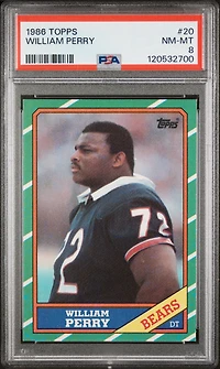 1986 Topps 20 William Perry PSA 8
