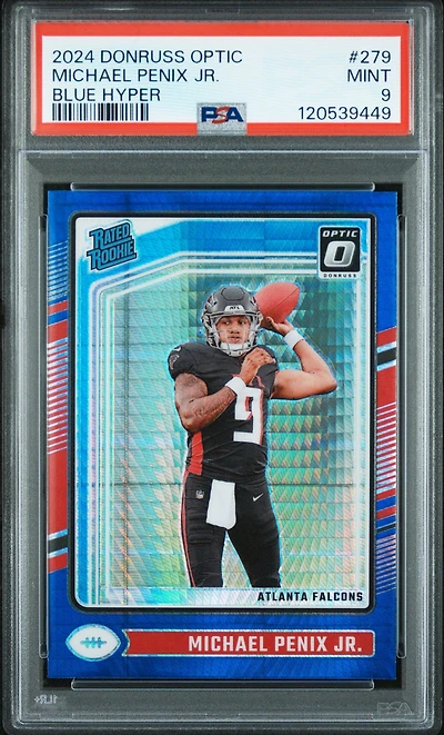 2024 Panini Donruss Optic 279 Michael Penix Jr. Hyper PSA 9