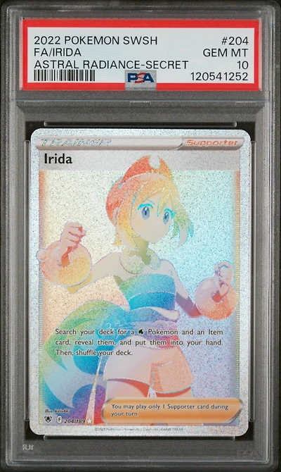 2022 Pokemon Sword & Shield Astral Radiance 204 Full Art/irida Secret PSA
