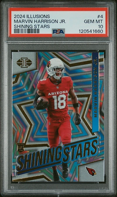 2024 Panini Illusions Shining Stars 4 Marvin Harrison Jr. PSA 10