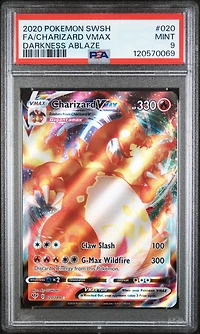 2020 Pokemon Sword & Shield Darkness Ablaze 020 Full Art/charizard Vmax PSA