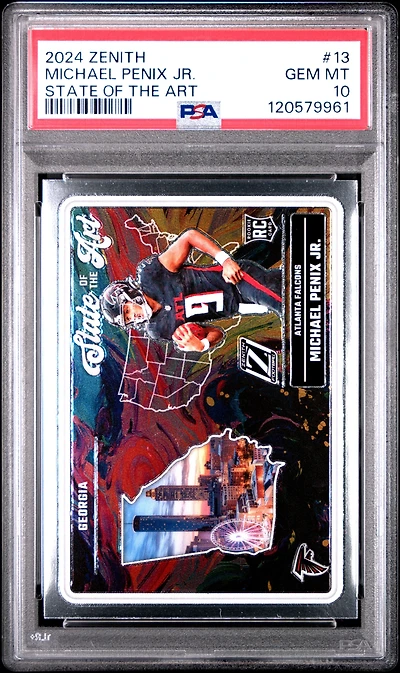 2024 Panini Zenith State Of The Art 13 Michael Penix Jr. PSA 10