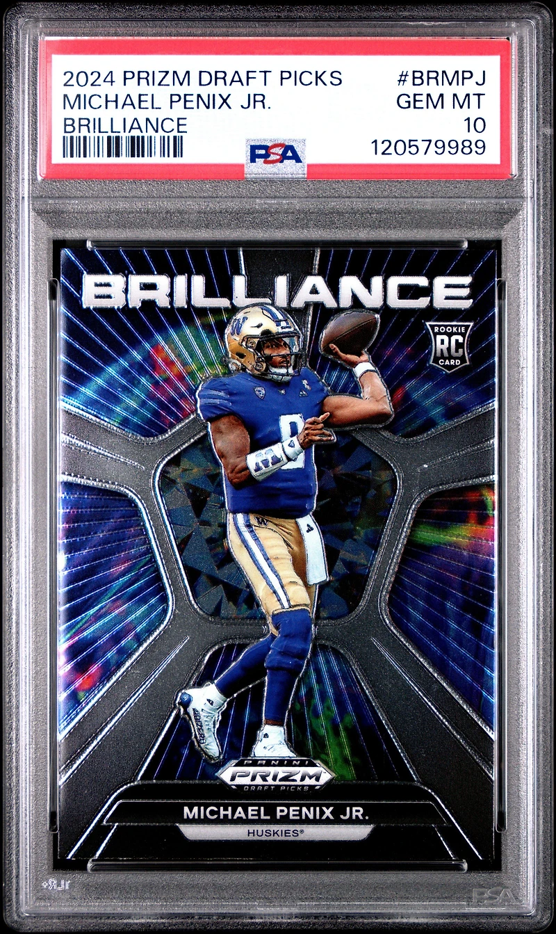 2024 Panini Prizm Draft Picks Brilliance Brmpj Michael Penix Jr. PSA 10