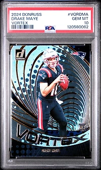 2024 Panini Donruss Vortex Vordma Drake Maye PSA 10