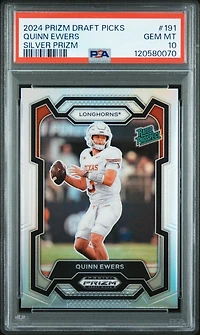 2024 Panini Prizm Draft Picks 191 Quinn Ewers Silver Prizm PSA 10