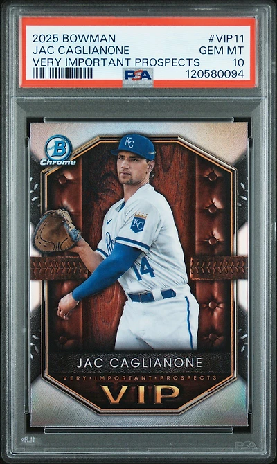 2025 Bowman Very Important Prospects Vip11 Jac Caglianone PSA 10