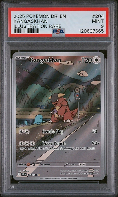 2025 Pokemon Dri En-destined Rivals 204 Kangaskhan Illustration Rare PSA