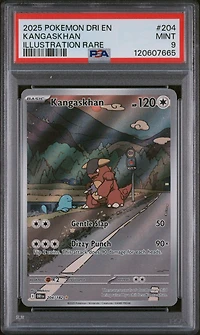 2025 Pokemon Dri En-destined Rivals 204 Kangaskhan Illustration Rare PSA