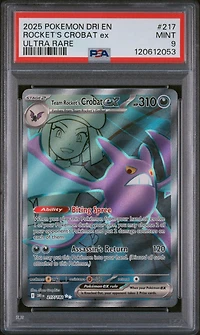 2025 Pokemon Dri En-destined Rivals 217 Team Rocket's Crobat Ex Ultra Rare PSA