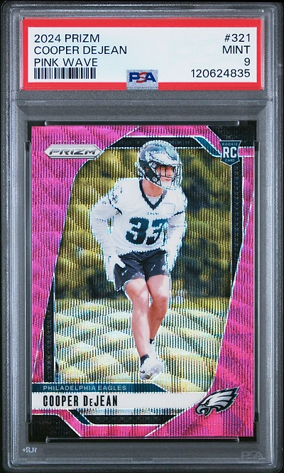 2024 Panini Prizm 321 Cooper Dejean Pink Wave PSA 9