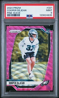 2024 Panini Prizm 321 Cooper Dejean Pink Wave PSA 9