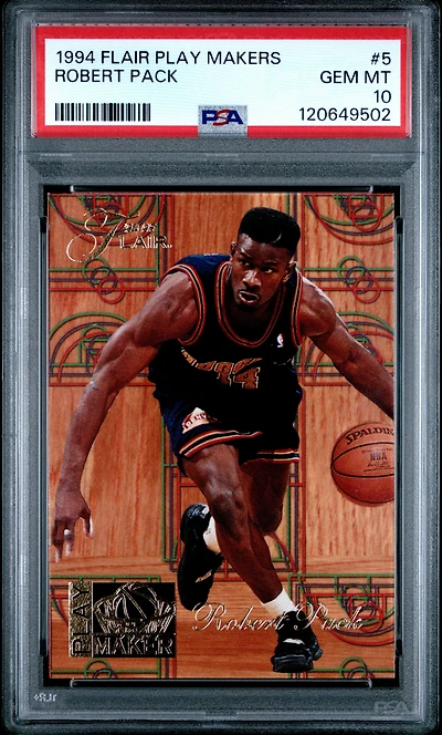 1994 Flair Play Makers 5 Robert Pack PSA 10