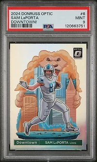 2024 Panini Donruss Optic Downtown! 6 Sam Laporta PSA 9