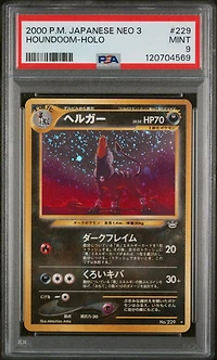 2000 Pokemon Japanese Neo 3 229 Houndoom-holo PSA