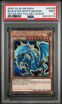2025 Yu-gi-oh! Ra04-quarter Century Stampede En108 Blue-eyes White Dragon 1st Edition-8th Tcg Artwork-quarter Century Secret Rare PSA 9