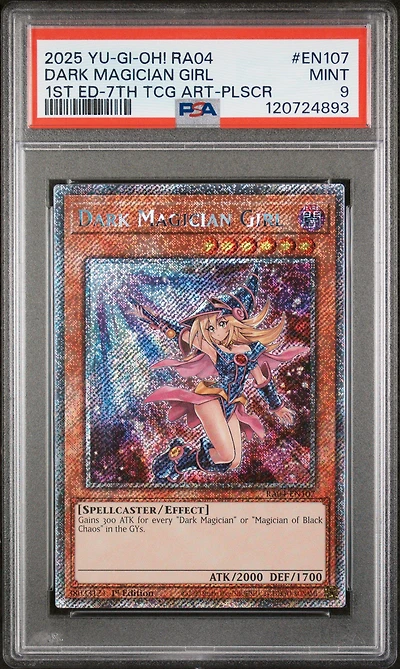 2025 Yu-gi-oh! Ra04-quarter Century Stampede En107 Dark Magician Girl 1st Edition-7th Tcg Artwork PSA 9