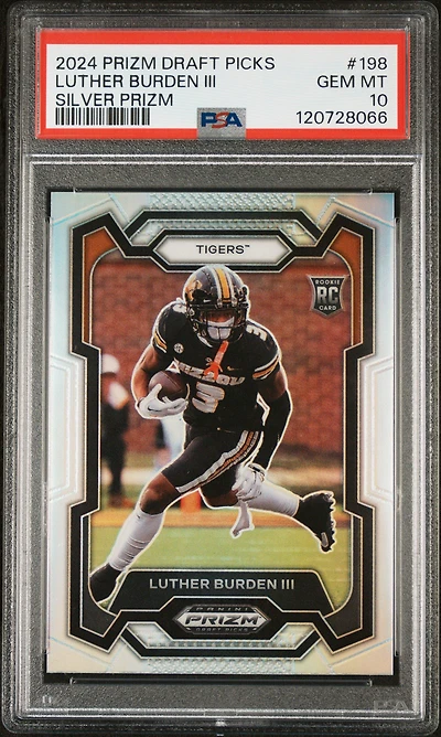 2024 Panini Prizm Draft Picks 198 Luther Burden Iii Silver Prizm PSA 10