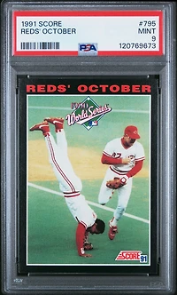 1991 Score 795 Reds' October PSA 9