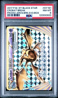 2017 Pokemon Xy Black Star Promo Xy181 Crobat Break Arcanine Break Evolution Box PSA 8