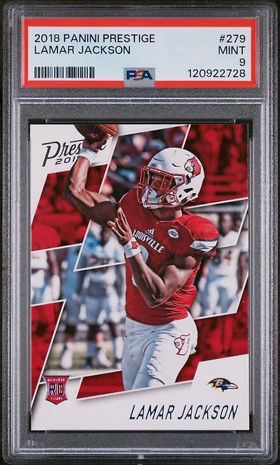 2018 Panini Prestige 279 Lamar Jackson PSA 9