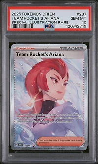 2025 Pokemon Dri En-destined Rivals 237 Team Rocket's Ariana Special Illustration Rare PSA