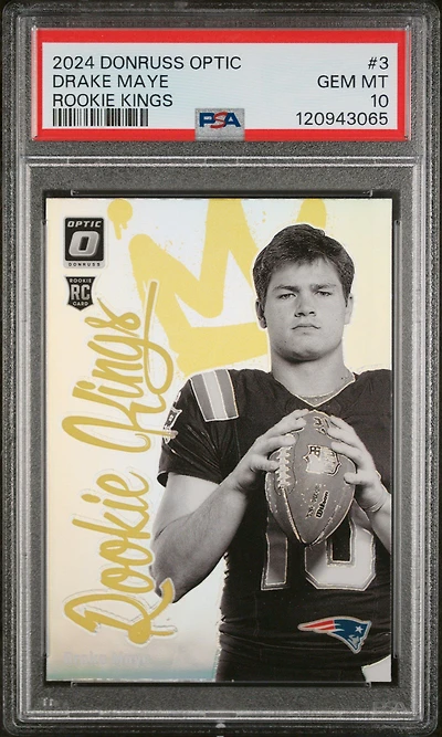 2024 Panini Donruss Optic Rookie Kings 3 Drake Maye PSA 10
