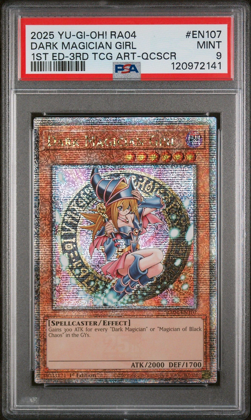 2025 Yu-gi-oh! Ra04-quarter Century Stampede En107 Dark Magician Girl 1st Edition-3rd Tcg Artwork-quarter Century Secret Rare PSA 9
