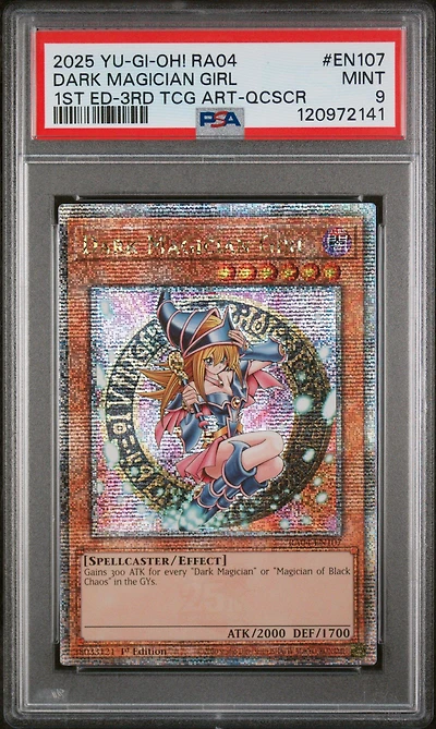 2025 Yu-gi-oh! Ra04-quarter Century Stampede En107 Dark Magician Girl 1st Edition-3rd Tcg Artwork-quarter Century Secret Rare PSA 9