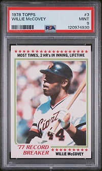 1978 Topps 3 Willie Mccovey PSA 9