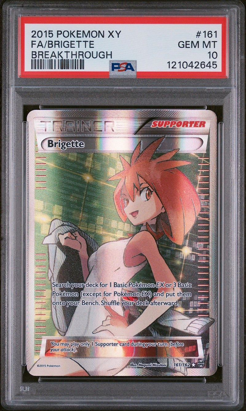 2015 Pokemon Xy Breakthrough 161 Full Art/brigette PSA 10