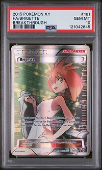 2015 Pokemon Xy Breakthrough 161 Full Art/brigette PSA 10