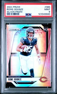 2024 Panini Prizm 385 Rome Odunze Silver Prizm PSA 9