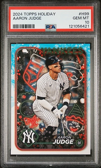 2024 Topps Holiday H99 Aaron Judge PSA 10