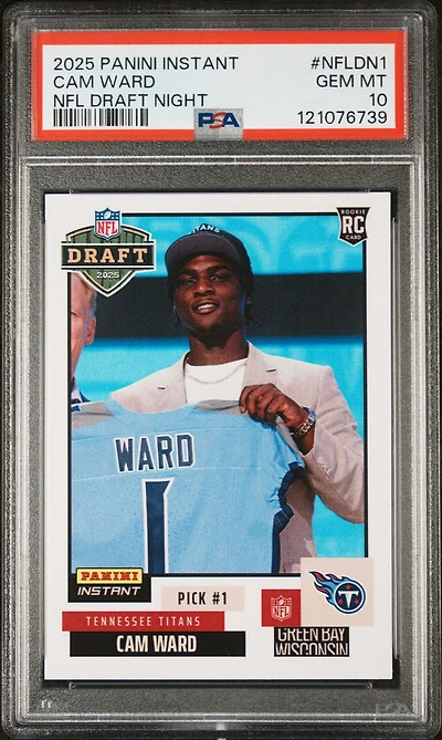 2025 Panini Instant Nfl Draft Night Nfldn1 Cam Ward PSA 10
