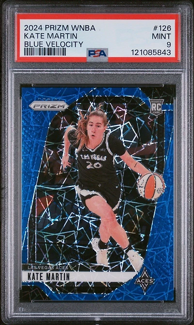 2024 Panini Prizm Wnba 126 Kate Martin Blue Velocity PSA 9