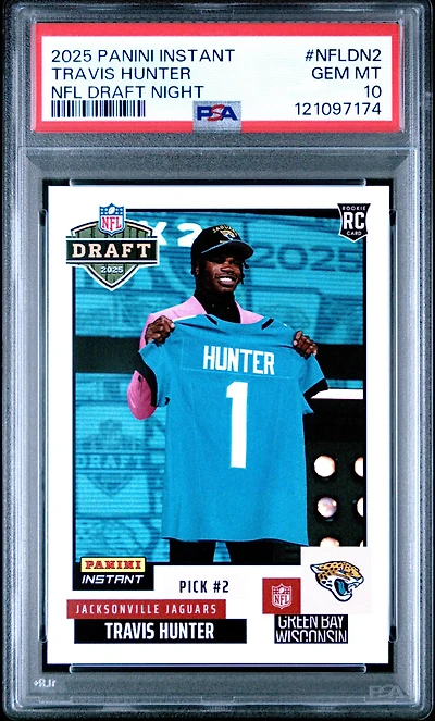 2025 Panini Instant Nfl Draft Night Nfldn2 Travis Hunter PSA 10
