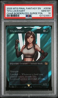 2025 Magic The Gathering Final Fantasy 0536 Tifa Lockhart Character Borderless-surge Foil PSA 10