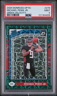 2024 Panini Donruss Optic 279 Michael Penix Jr. Green Velocity PSA
